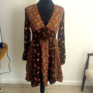 Size small floral brown dress